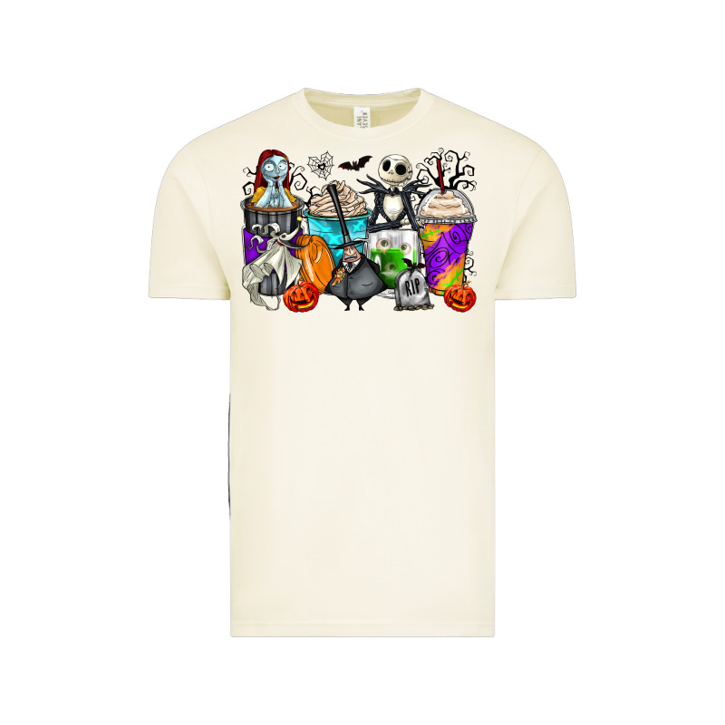 Halloween Cartoon Characters Coffee Cups Vintage Tee by Zillion Design Studio | Teevron