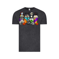 Vintage Black halloween cartoon characters coffee cups Vintage Tee - Zillion Design Studio