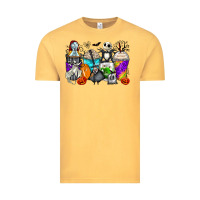 Vintage Mustard halloween cartoon characters coffee cups Vintage Tee - Zillion Design Studio