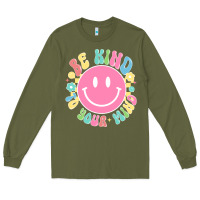 Army Green be kind to you mind Long Sleeve Tee - JahusDesignShop