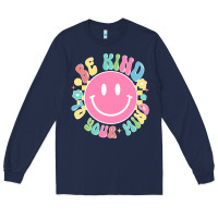 Navy be kind to you mind Long Sleeve Tee - JahusDesignShop