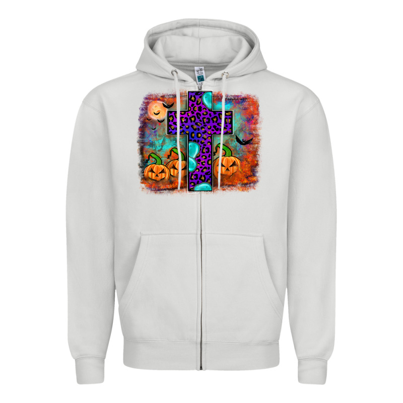 Halloween Cross Zipper Hoodie by JahusDesignShop | Teevron