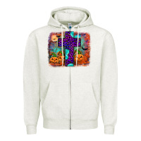 Oatmeal Heather halloween cross Zipper Hoodie - JahusDesignShop