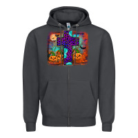 Smoke halloween cross Zipper Hoodie - JahusDesignShop