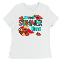 White sweet summer time Ladies Tee - AdoDesignShop