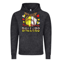 Vintage Black busy raising ballers with baseball and softball Vintage Hoodie - texasbilliewilder