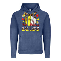 Vintage Denim busy raising ballers with baseball and softball Vintage Hoodie - texasbilliewilder