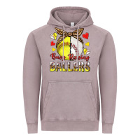 Vintage Zinc busy raising ballers with baseball and softball Vintage Hoodie - texasbilliewilder