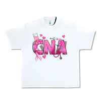 White Breast Cancer CNA Certified Nursing Assistant Urban Heavy Tee - texasbilliewilder