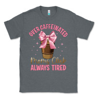 Charcoal Heather over caffeinated moms club Classic Tee - JahusDesignShop
