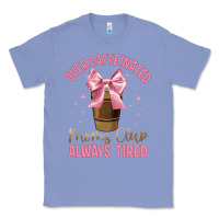 Colony Blue over caffeinated moms club Classic Tee - JahusDesignShop