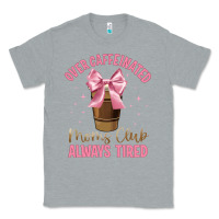 Heather Grey over caffeinated moms club Classic Tee - JahusDesignShop