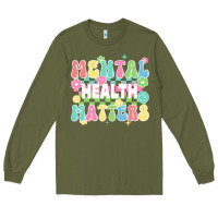 Army Green mental health matters Long Sleeve Tee - JahusDesignShop