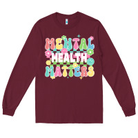 Burgundy mental health matters Long Sleeve Tee - JahusDesignShop