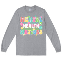 Heather Grey mental health matters Long Sleeve Tee - JahusDesignShop