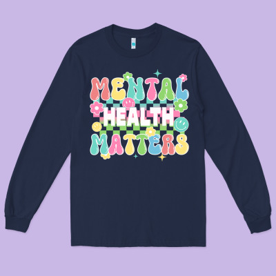 Mental Health Matters Long Sleeve Tee Designed By Jahusdesignshop