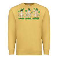 Antique Gold drink drank drunk st. patricks day skeletons Premium Sweatshirt - MaliasSmallBusiness