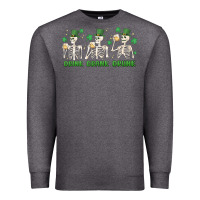 Charcoal Heather drink drank drunk st. patricks day skeletons Premium Sweatshirt - MaliasSmallBusiness