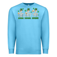 Ocean Blue drink drank drunk st. patricks day skeletons Premium Sweatshirt - MaliasSmallBusiness