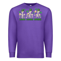 Purple drink drank drunk st. patricks day skeletons Premium Sweatshirt - MaliasSmallBusiness