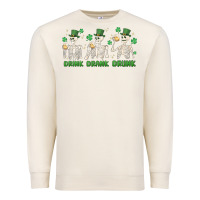 Sandshell drink drank drunk st. patricks day skeletons Premium Sweatshirt - MaliasSmallBusiness