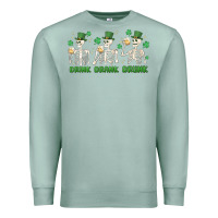 Seafoam drink drank drunk st. patricks day skeletons Premium Sweatshirt - MaliasSmallBusiness