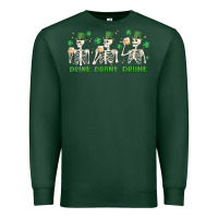 Sports Green drink drank drunk st. patricks day skeletons Premium Sweatshirt - MaliasSmallBusiness