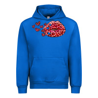Cobalt kiss with leopard and hearts Urban Hoodie - RanaPortraitStore