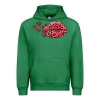 Emerald kiss with leopard and hearts Urban Hoodie - RanaPortraitStore