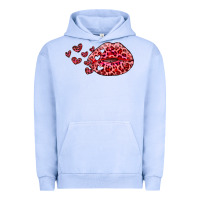 Pigment Grape Ice kiss with leopard and hearts Urban Hoodie - RanaPortraitStore