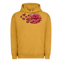 Pigment Peanut Butter kiss with leopard and hearts Urban Hoodie - RanaPortraitStore