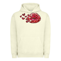 Pigment Pistachio kiss with leopard and hearts Urban Hoodie - RanaPortraitStore