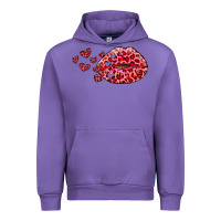 Tulip kiss with leopard and hearts Urban Hoodie - RanaPortraitStore