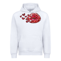 White kiss with leopard and hearts Urban Hoodie - RanaPortraitStore