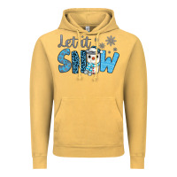 Vintage Mustard let it snow snowman coffee Vintage Hoodie - JahusDesignShop