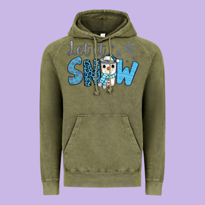 Let It Snow Snowman Coffee Vintage Hoodie Designed By Jahusdesignshop