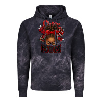 Cloud Black cheer mom afro messy bun Vintage Hoodie - texasbilliewilder