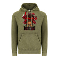 Vintage Olive cheer mom afro messy bun Vintage Hoodie - texasbilliewilder