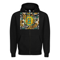 Black gigi sunflower turquoise Zipper Hoodie - Jasminsmagicworld