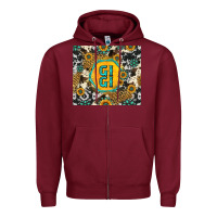 Burgundy gigi sunflower turquoise Zipper Hoodie - Jasminsmagicworld