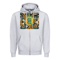 Heather Grey gigi sunflower turquoise Zipper Hoodie - Jasminsmagicworld