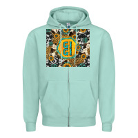 Seafoam gigi sunflower turquoise Zipper Hoodie - Jasminsmagicworld