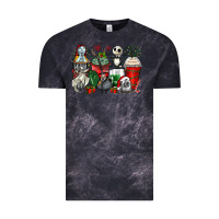 Cloud Black Christmas cartoon characters coffee cups Vintage Tee - Zillion Design Studio