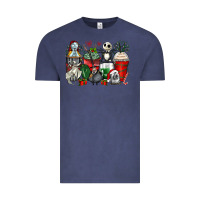 Vintage Denim Christmas cartoon characters coffee cups Vintage Tee - Zillion Design Studio
