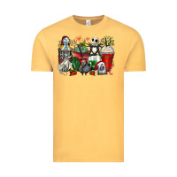 Vintage Mustard Christmas cartoon characters coffee cups Vintage Tee - Zillion Design Studio