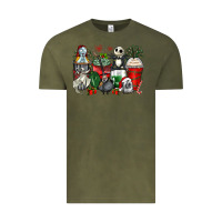 Vintage Olive Christmas cartoon characters coffee cups Vintage Tee - Zillion Design Studio