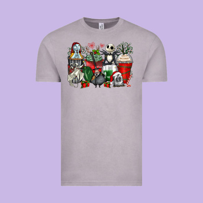 Christmas Cartoon Characters Coffee Cups Vintage Tee Designed By Zillion Design Studio