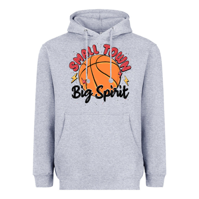 Small Town Big Spirit Heavyweight Hoodie by MaliasSmallBusiness | Teevron