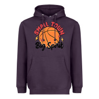 Plum small town big spirit Heavyweight Hoodie - MaliasSmallBusiness