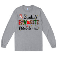 Heather Grey santas favourite phlebotomist Long Sleeve Tee - AdoDesignShop
